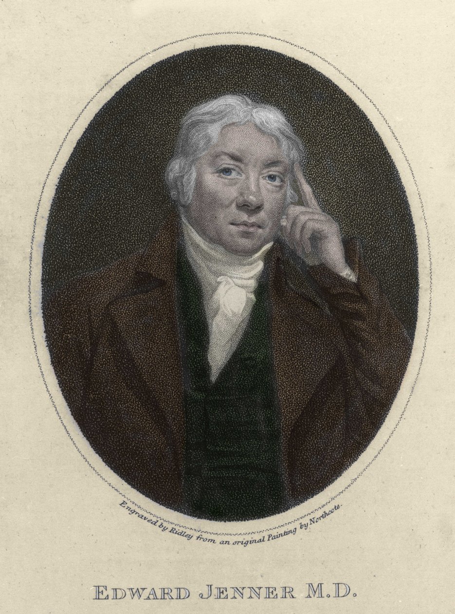 Edward Jenner (1749-1823) 的肖像，英国医生，天花免疫的溶解者。 作者 未知艺术家