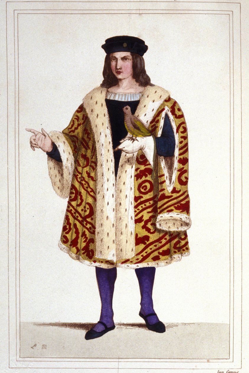 纪尧姆·德·蒙莫朗西 (Guillaume de Montmorency)（约 1453 - 1531 年）的肖像，雕刻于 1830 年。 作者 未知艺术家