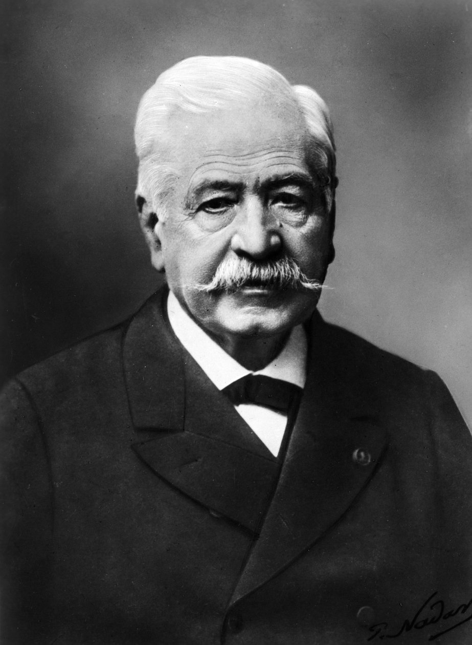 斐迪南-德-莱塞普斯（1805-1894），法国外交官和行政长官。 作者 未知的摄影师