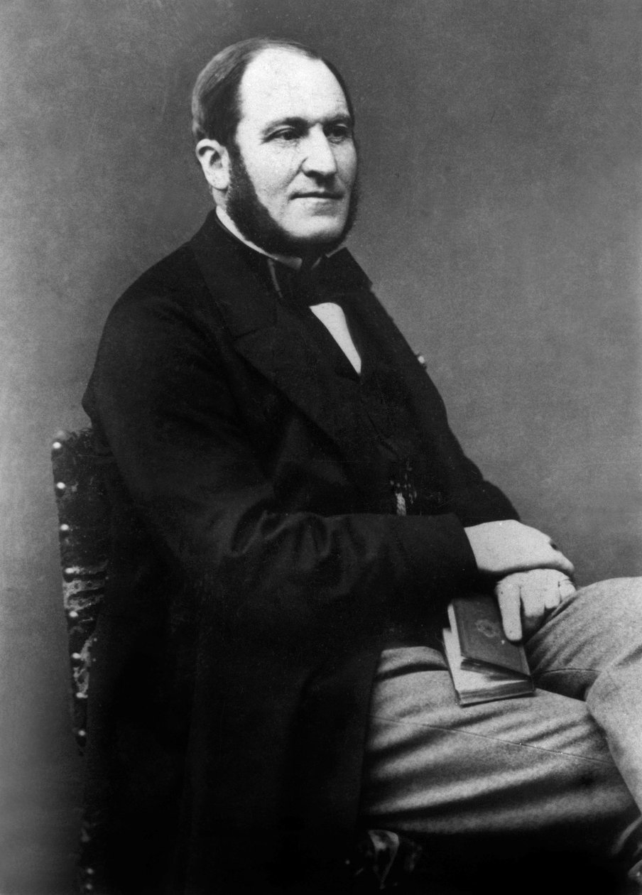 乔治·尤金·奥斯曼（Georges Eugene Haussmann，1809-1891）法国政治家，第二帝国时期负责巴黎的城市规划 作者 未知的摄影师