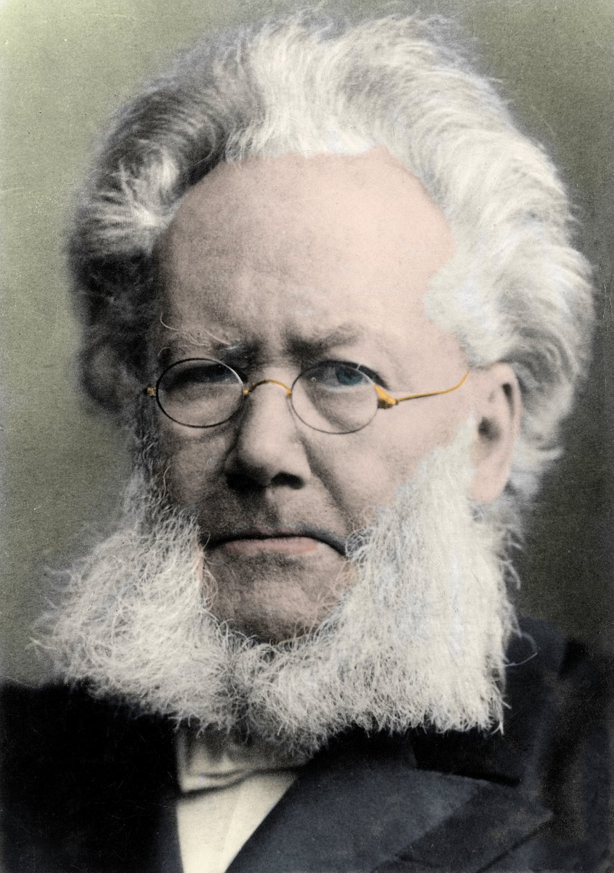 HENRIK IBSEN (1828-1906) 挪威诗人和剧作家 - 挪威剧作家 Henrik (Henri) Johan Ibsen (1828-1906) 的肖像 作者 未知的摄影师