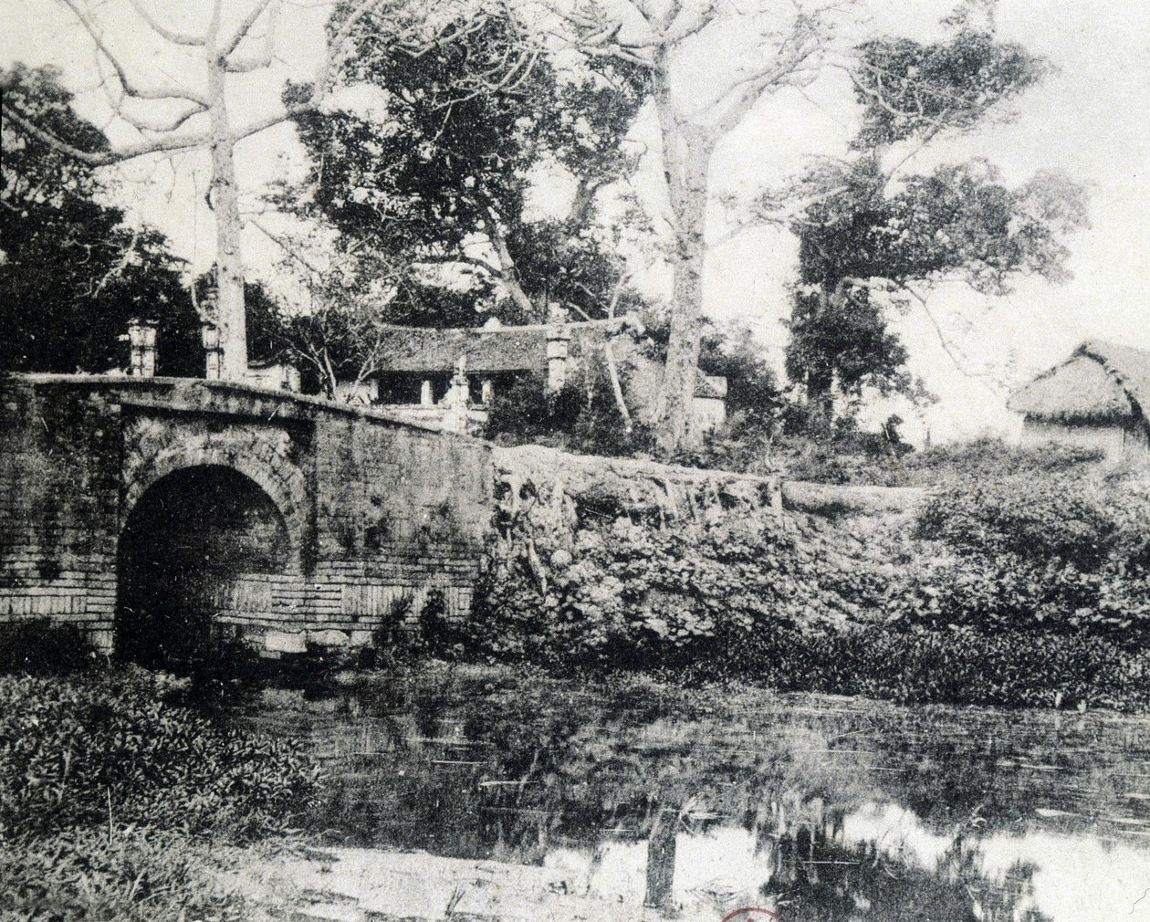 河内，1883 年的纸桥。 作者 未知的摄影师