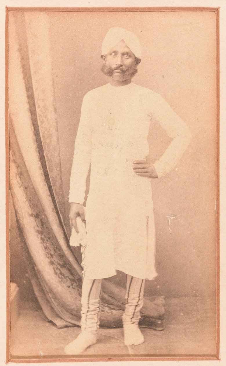 Misr Kanouji Lal，印度人，协助托马斯·卡瓦纳（Thomas Kavanagh）在勒克瑙（Lucknow）的围困中逃避，大约1857年 作者 未知的摄影师