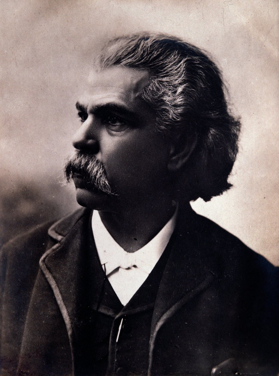 Carlos Andrea Gomes (Gomez) (1836-1896) 巴西作曲家的肖像照片。 19 世纪。 博洛尼亚市民博物馆博物馆 作者 未知的摄影师