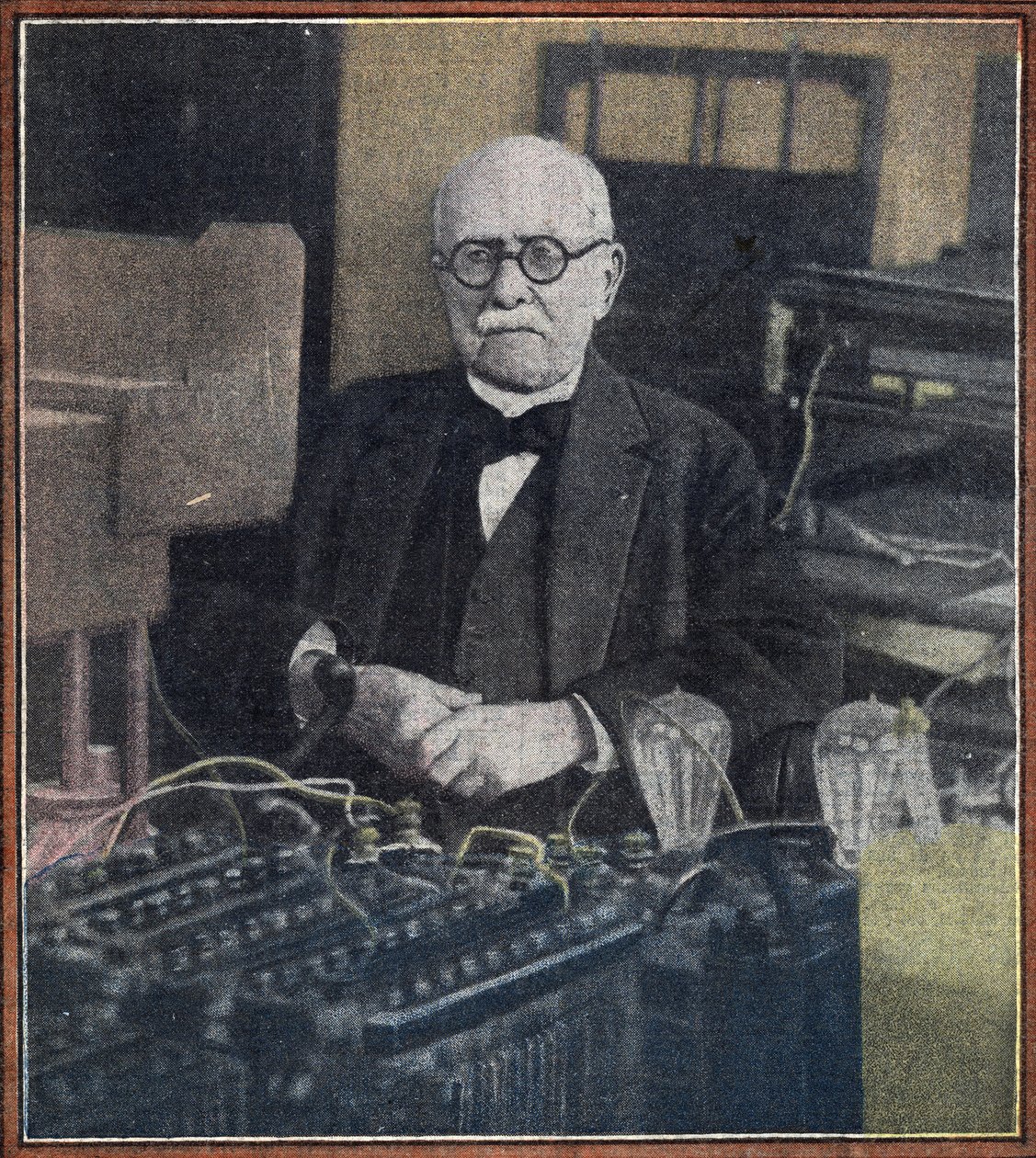 爱德华-布兰尼（1844-1940 年）物理学家肖像（法国发明家、物理学家爱德华-布兰尼肖像） 选自 1934 年 5 月 "Le pelerin "私人收藏 作者 未知的摄影师