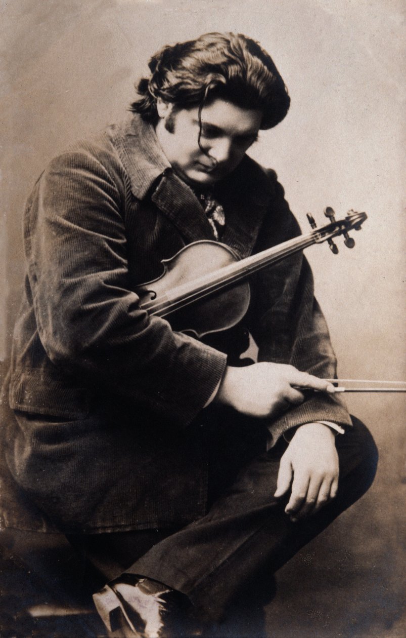 Portrait of Eugene Ysaye (b/w photo) 作者 未知的摄影师