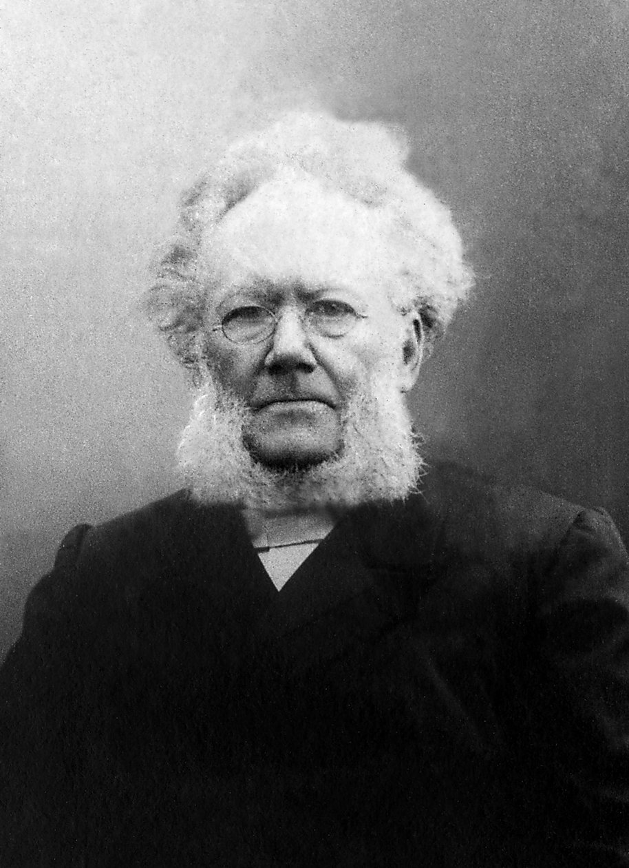 Henrik (Henri) Johan Ibsen (1828-1906) 的肖像，挪威剧作家。 作者 未知的摄影师