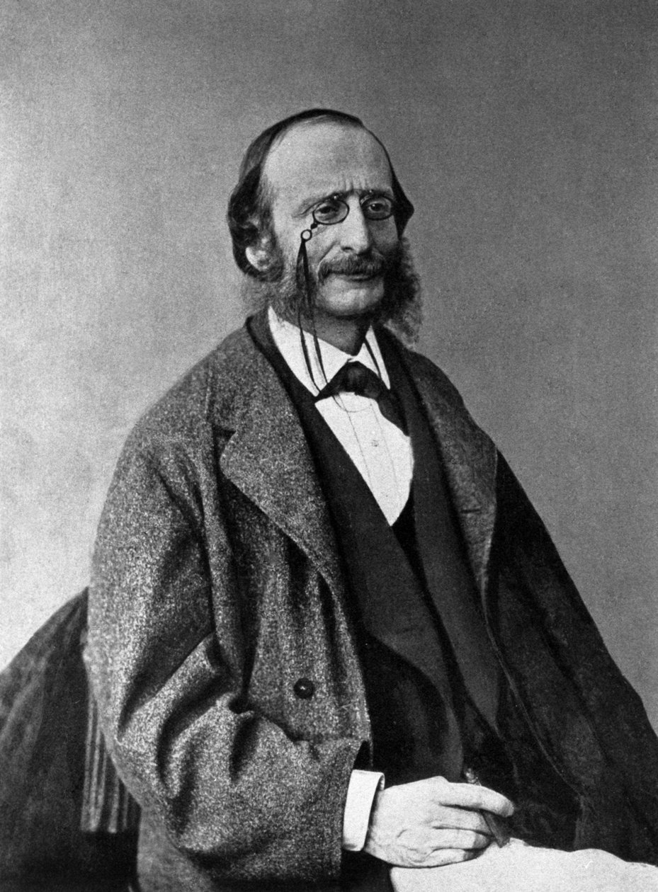 Jacques Offenbach (1819-1880) 的肖像，德国作曲家，归化法国人。 作者 未知的摄影师