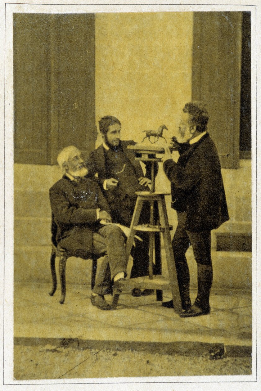 Jean Louis Meissonnier 于 1880 年的肖像，法国画家和漫画家 (1815 - 1891) 作者 未知的摄影师
