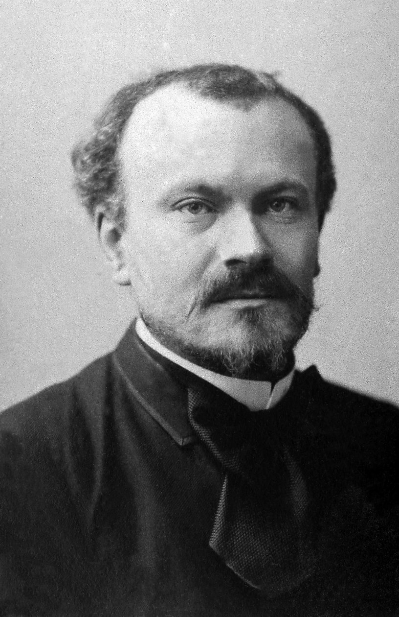 法国剧作家儒勒·勒梅特 (1853-1914) 的肖像。 作者 未知的摄影师