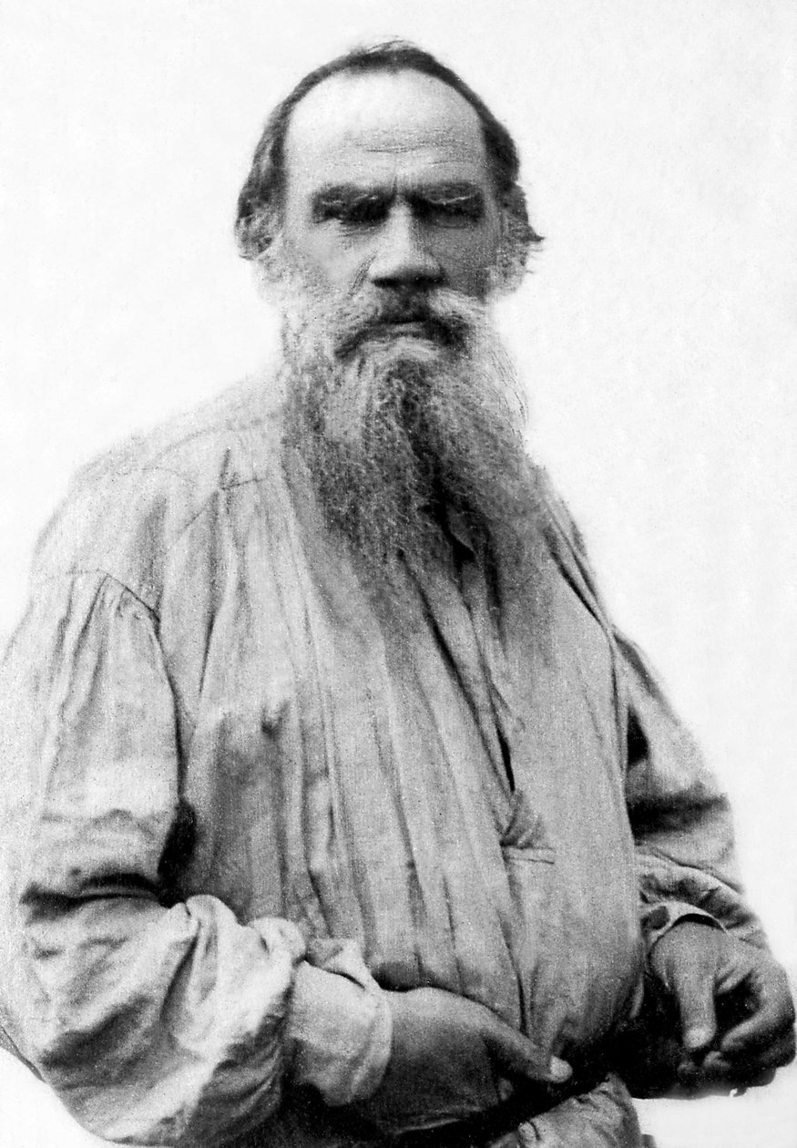 列昂·托尔斯泰（Leon Tolstoi，1828-1910 年）的肖像，俄罗斯作家。 作者 未知的摄影师