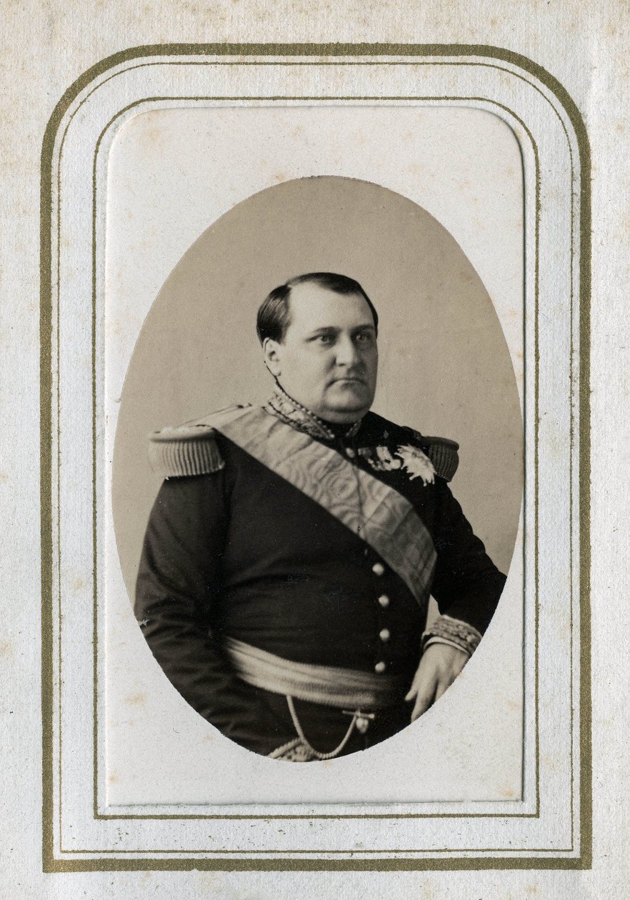 拿破仑·杰罗姆 (Napoleon-Jerome) 波拿巴 (1822-1891) 的肖像。 作者 未知的摄影师
