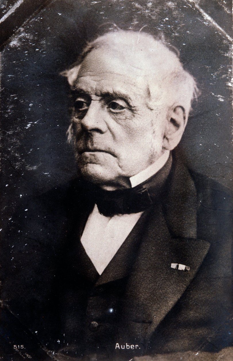 英国作曲家 Daniel Francois Esprit Auber (1782-1871) 的肖像照片。 19 世纪。 米兰，音乐学院图书馆 作者 未知的摄影师