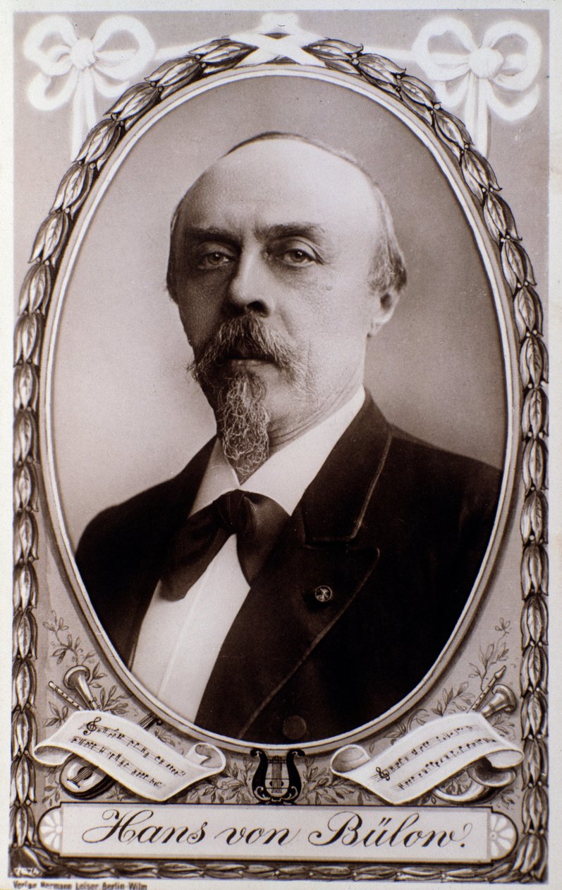 Portrait of german director and pianist Hans von Bulow (b/w photo 作者 未知的摄影师