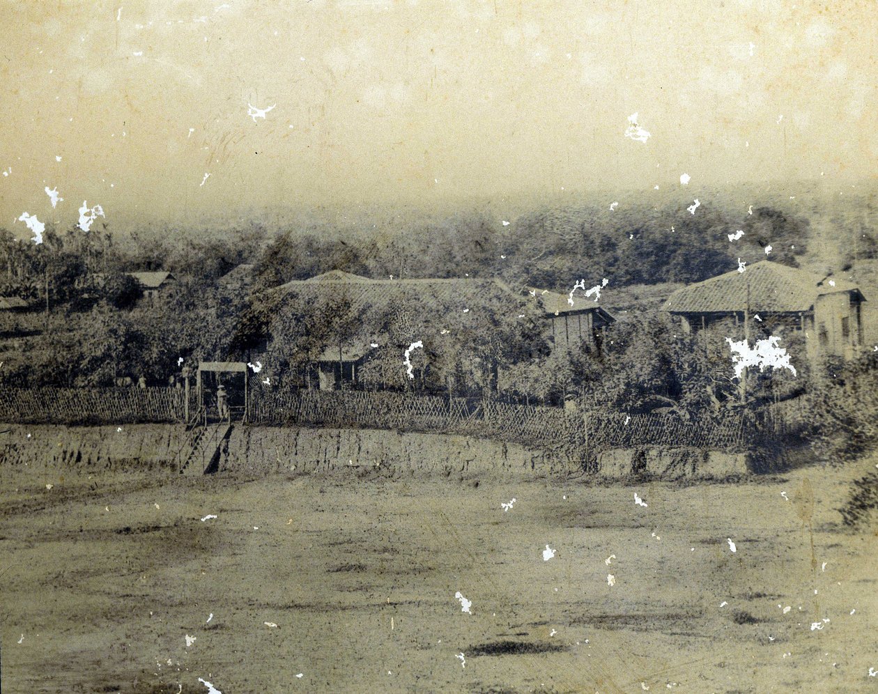 西贡邮政大楼诉1863年。 作者 未知的摄影师