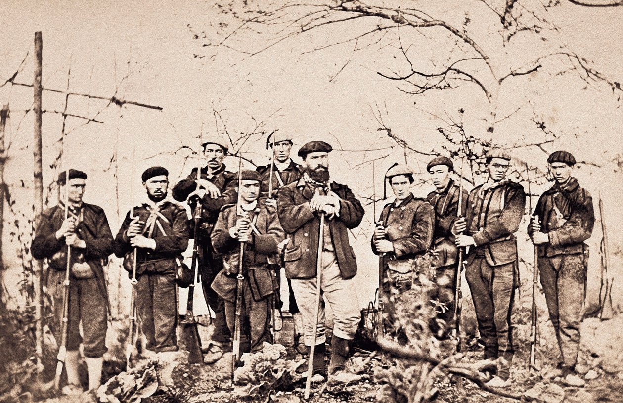 第三次卡洛斯战争（1872-1876）：圣克鲁斯疗法及其守卫。 摄影西班牙，圣塞巴斯蒂安，圣特尔莫市博物馆。 作者 未知的摄影师
