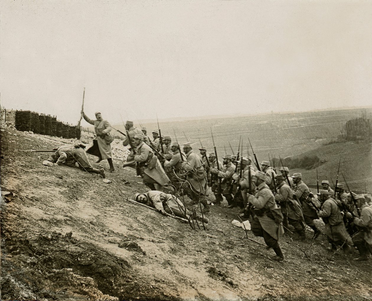 14-18 年战争（1914-1918 年） - 宣传 - 1914 年编辑的摄影立体玻璃板 LSU（L.S.U. La Stereoscopie Universelle）：拆除洛雷特圣母院的大支脉（阿布兰-圣纳泽尔市--阿布兰-圣纳泽尔，加来海峡省 作者 未知的摄影师