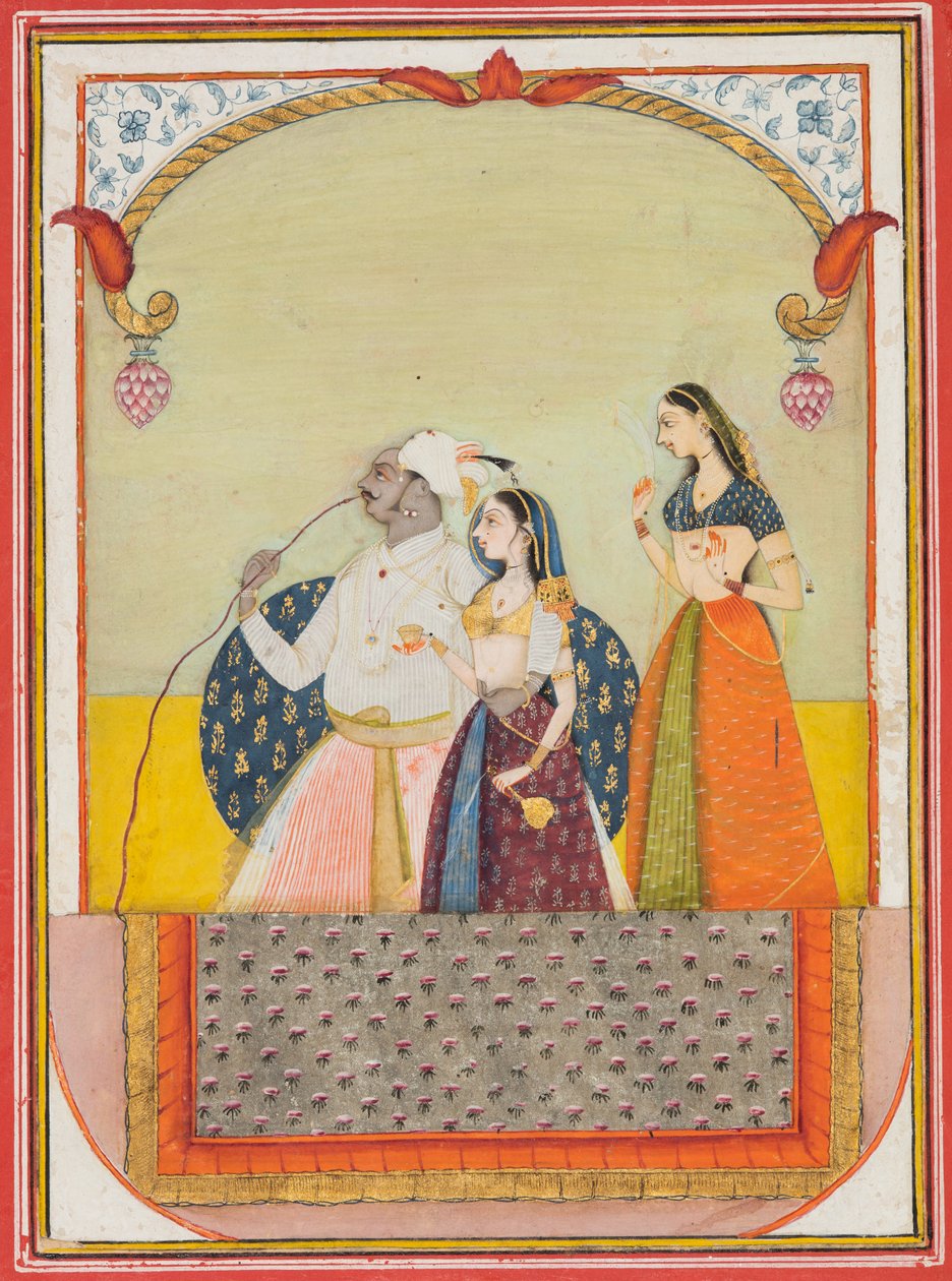 Maharaja Sri Anand Singhji和他的妃子，1729年。 作者 乌斯塔德·穆拉德