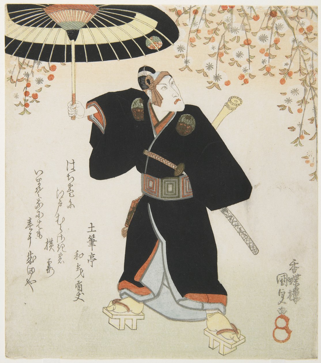 （演员Ichikawa Danju_ro_ VII as Sukeroku），19世纪初至19世纪中期 作者 歌川国贞