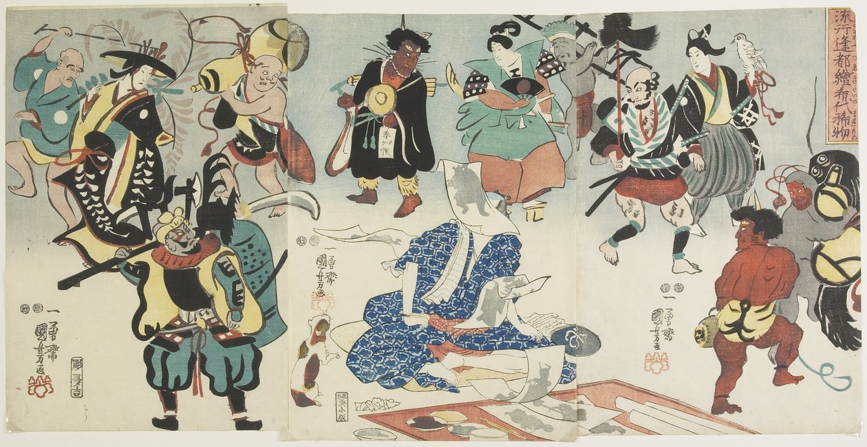 流行的O_tsu-e现象，1848年 作者 歌川国义
