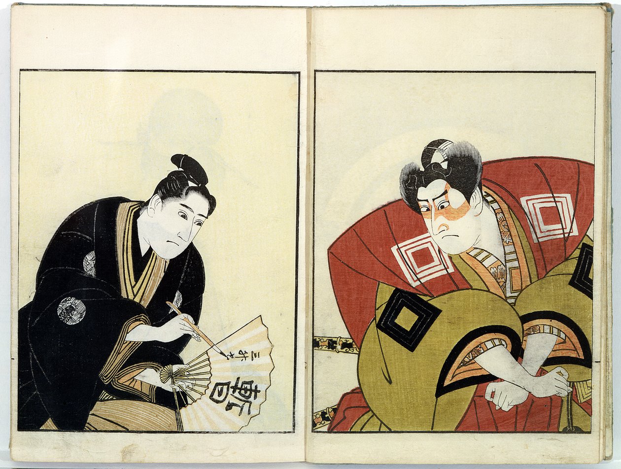 两位演员的肖像，1803（彩色木版画） 作者 歌川丰国