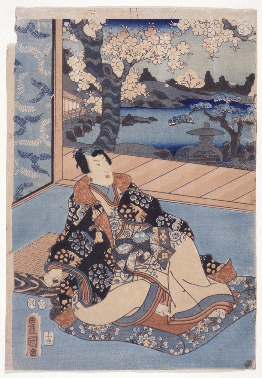 江户村崎的人物比较（江户村崎菅田仓部）（彩色木刻版画） 作者 歌川（1786-1865）国定
