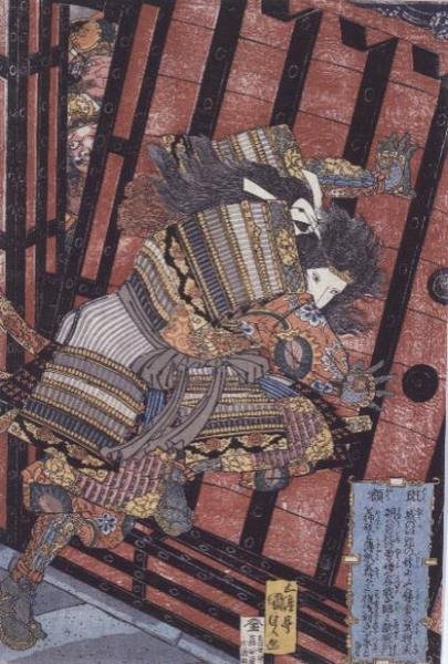 守卫大门的Hangaku，约1830年 作者 歌川国贞