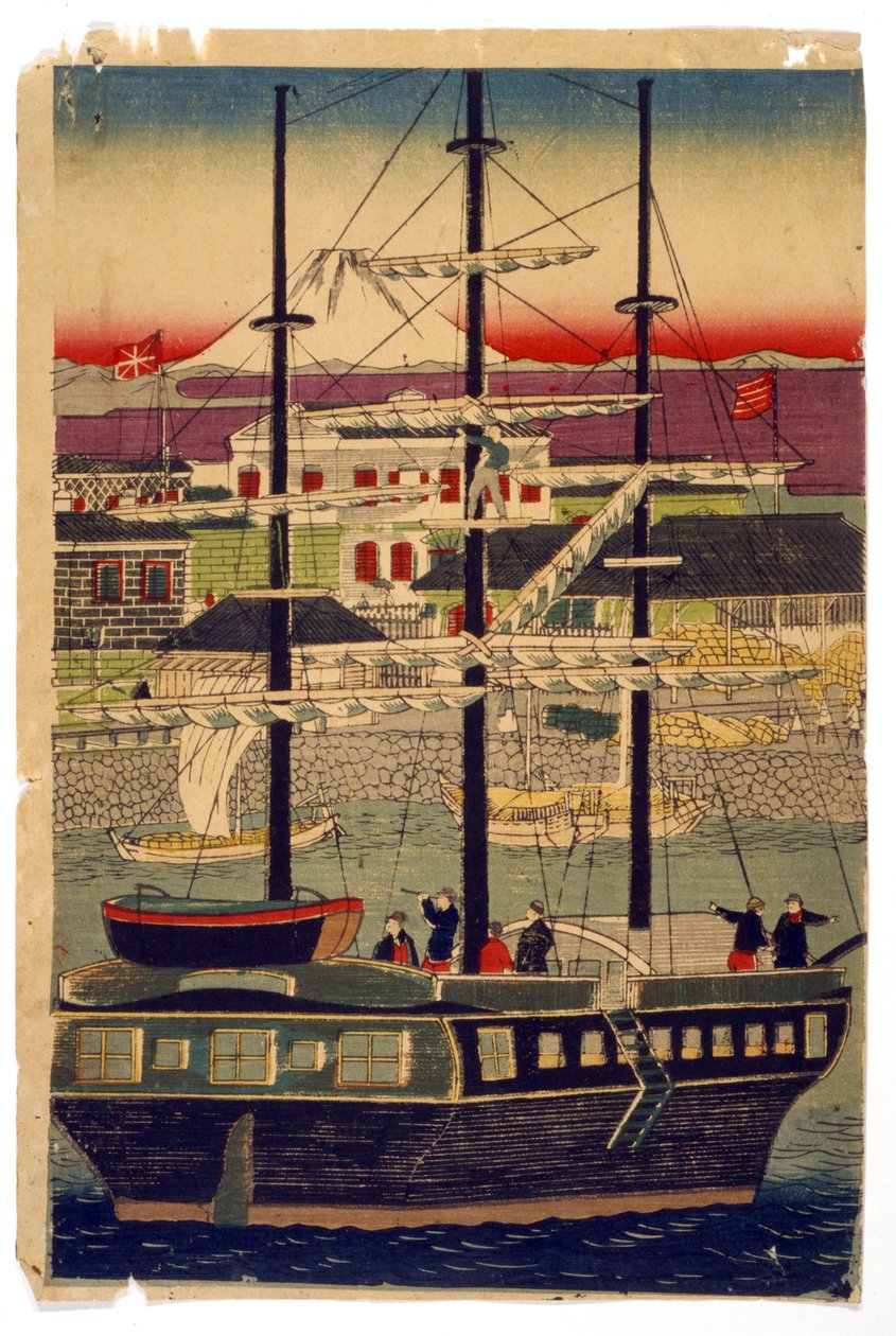 日本京都港 作者 歌川 (1786-1865) 国定