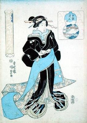 女士画像（木版画） 作者 歌川国贞