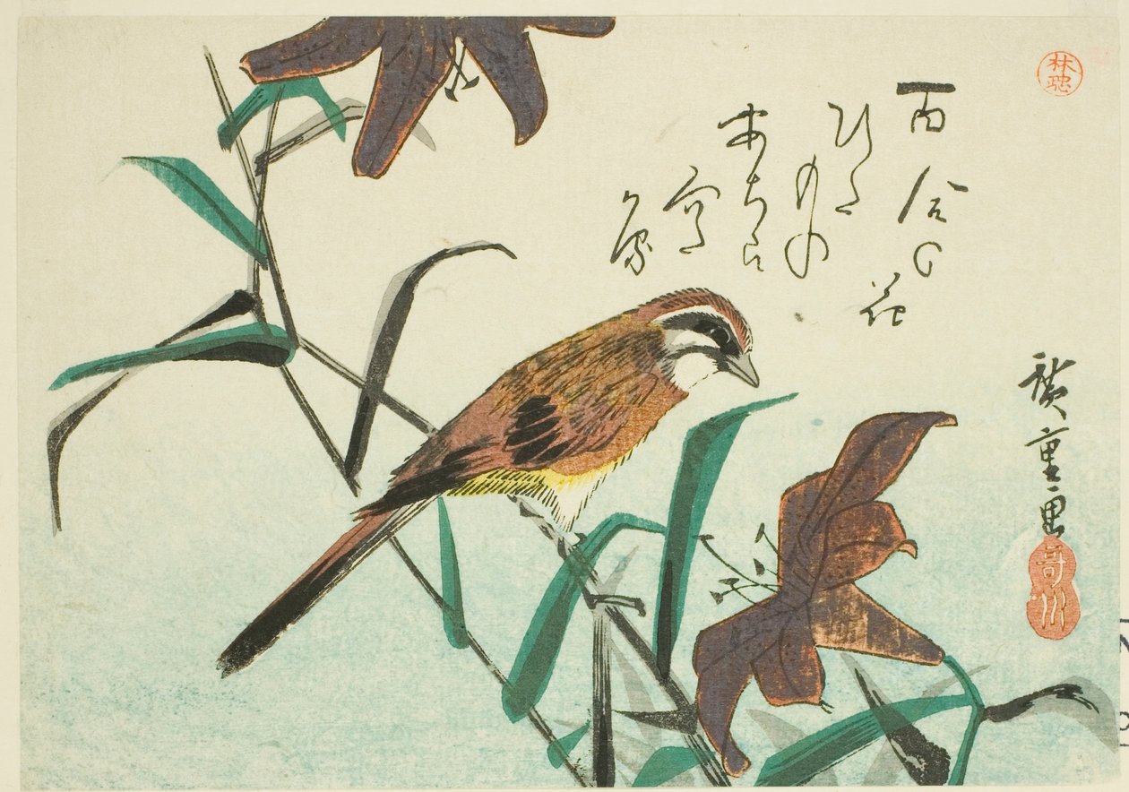 彩旗和百合花 作者 歌川宏重