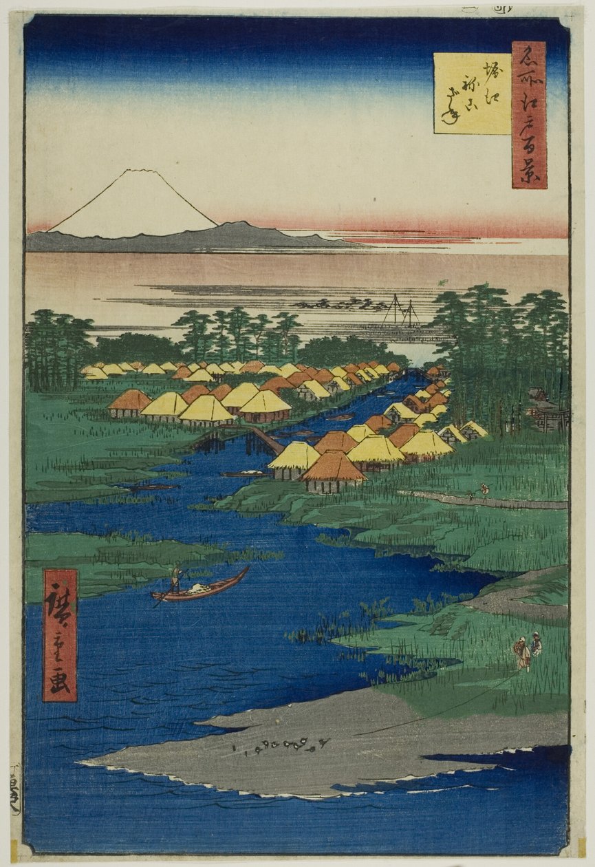 堀江和霓裳，选自 "名所江户百景 "系列 作者 歌川宏重