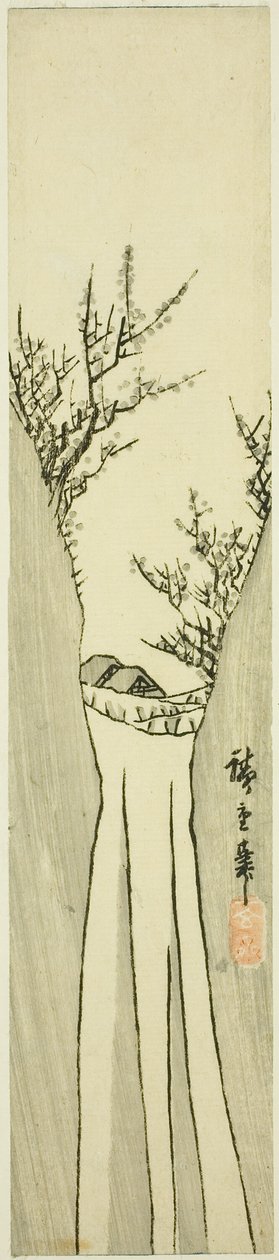瀑布景观 作者 歌川宏重