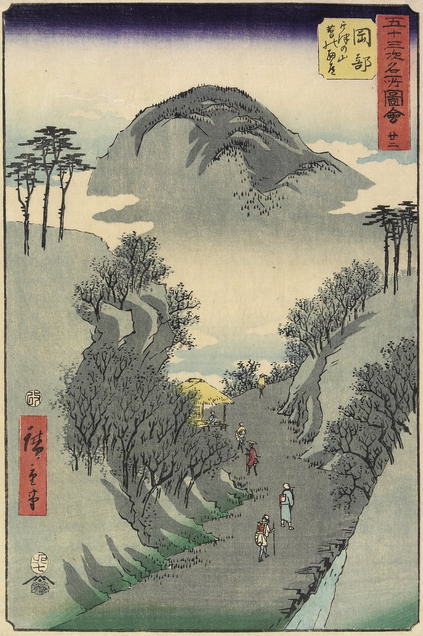 1855年7月，Okabe，Utsu，No.22 作者 歌川宏重