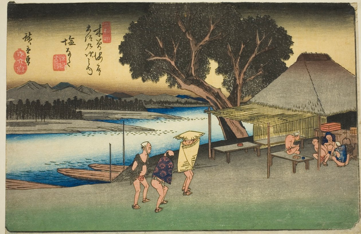 第 24 号：Shionata，选自 "木更道六十九站 "系列 作者 歌川宏重