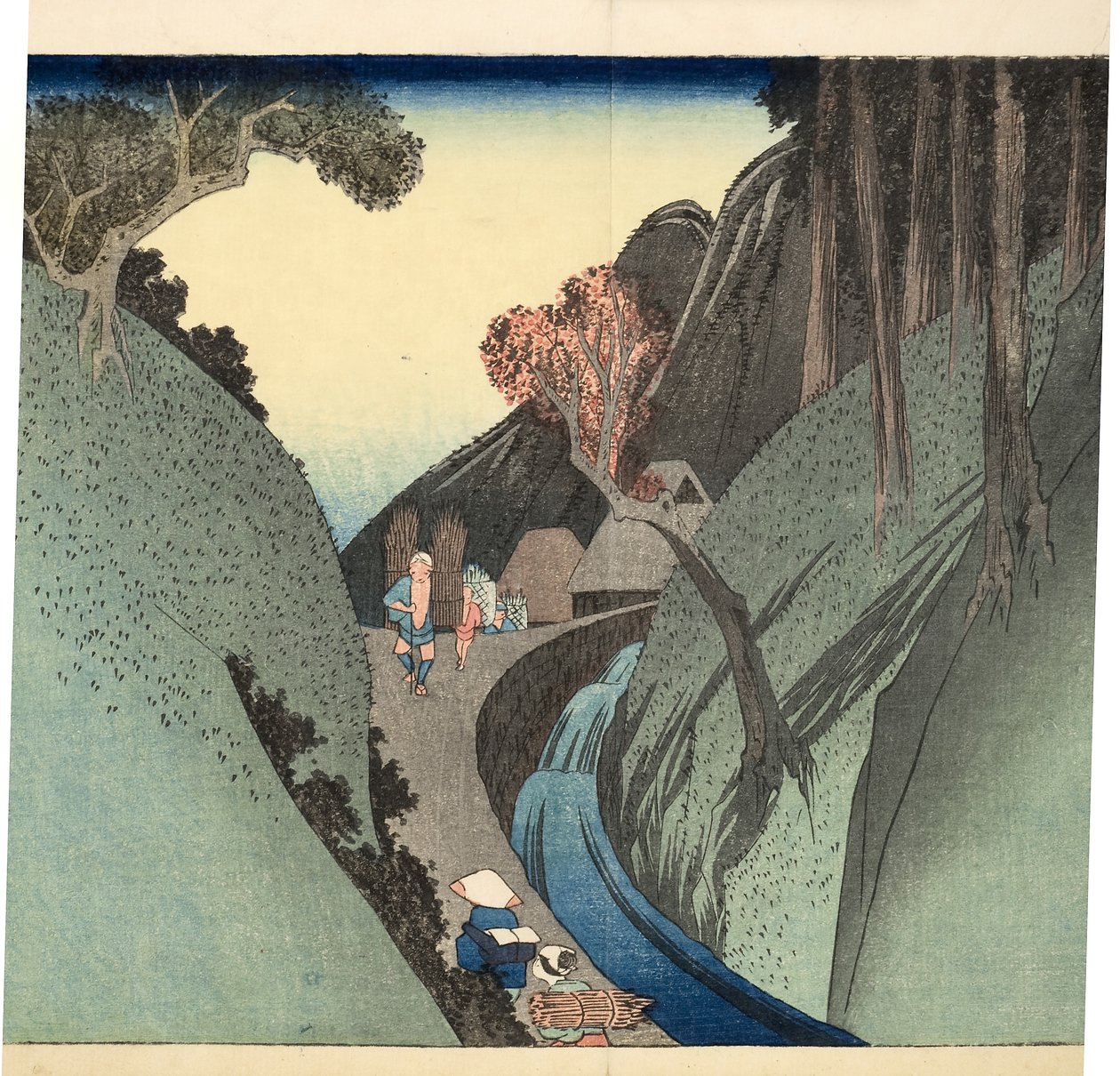 Okabe：Utsu Mountain，1832-33（木刻） 作者 歌川宏重