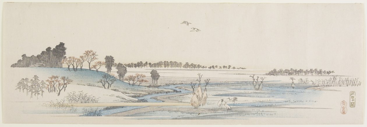 日落山，1837-1844 作者 歌川宏重