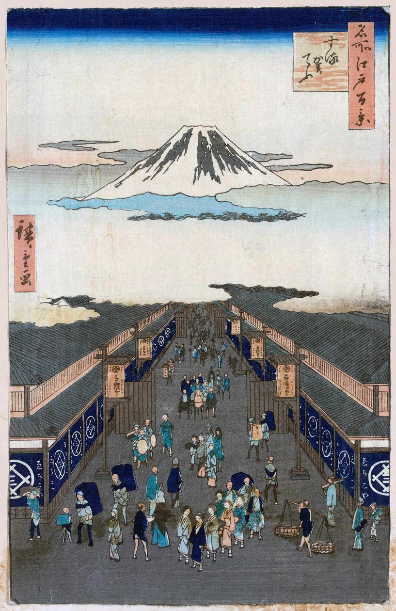 Surugacho 1856-1858年江户的一百幅名画。   作者 歌川宏重