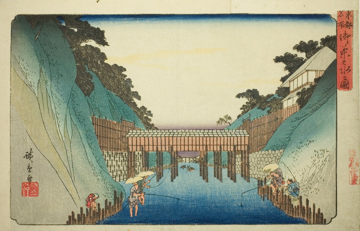 御茶水之景，选自 "东都名胜（东都名胜）"系列 作者 歌川宏重