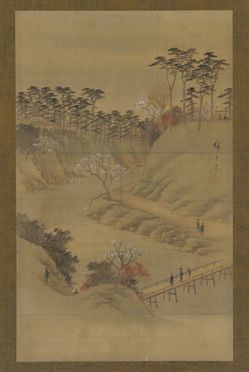 夏天的风景，19世纪中期。 作者 歌川广重二世