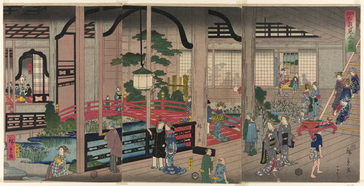 横滨 Gankiro 的内部结构（横滨 Gankiro mikomi no zu） 作者 歌川广重二世