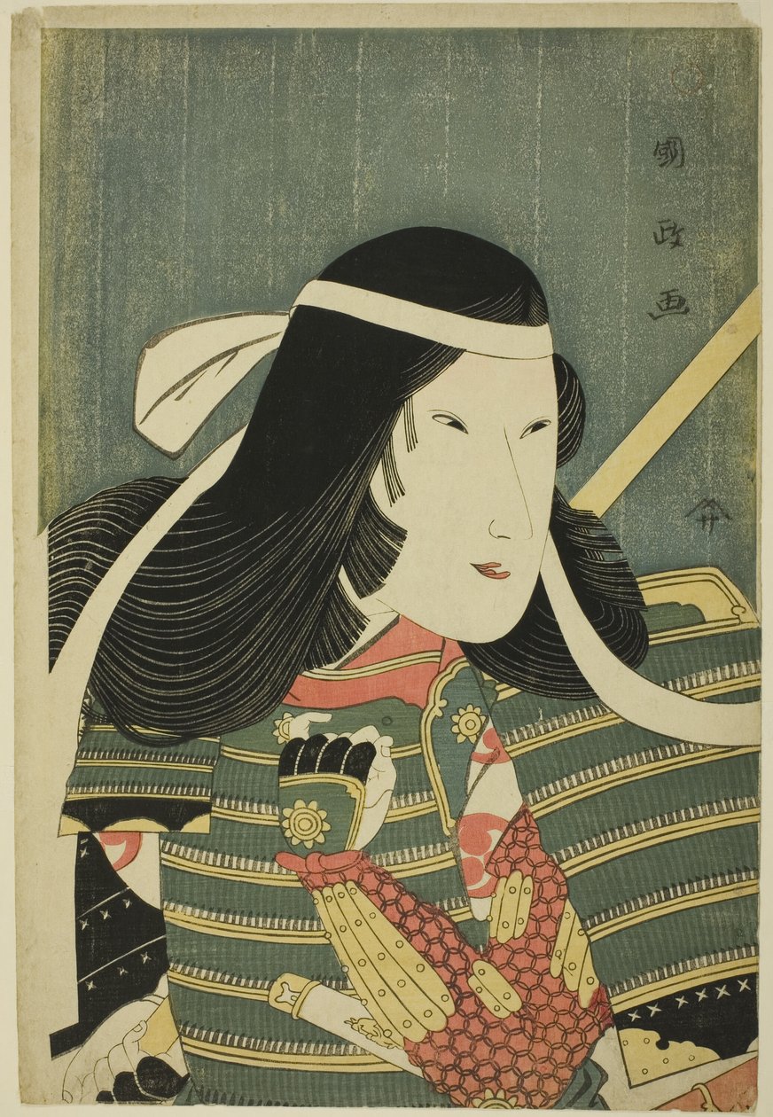 岩井久米三郎饰演朋江女士 作者 歌川国正