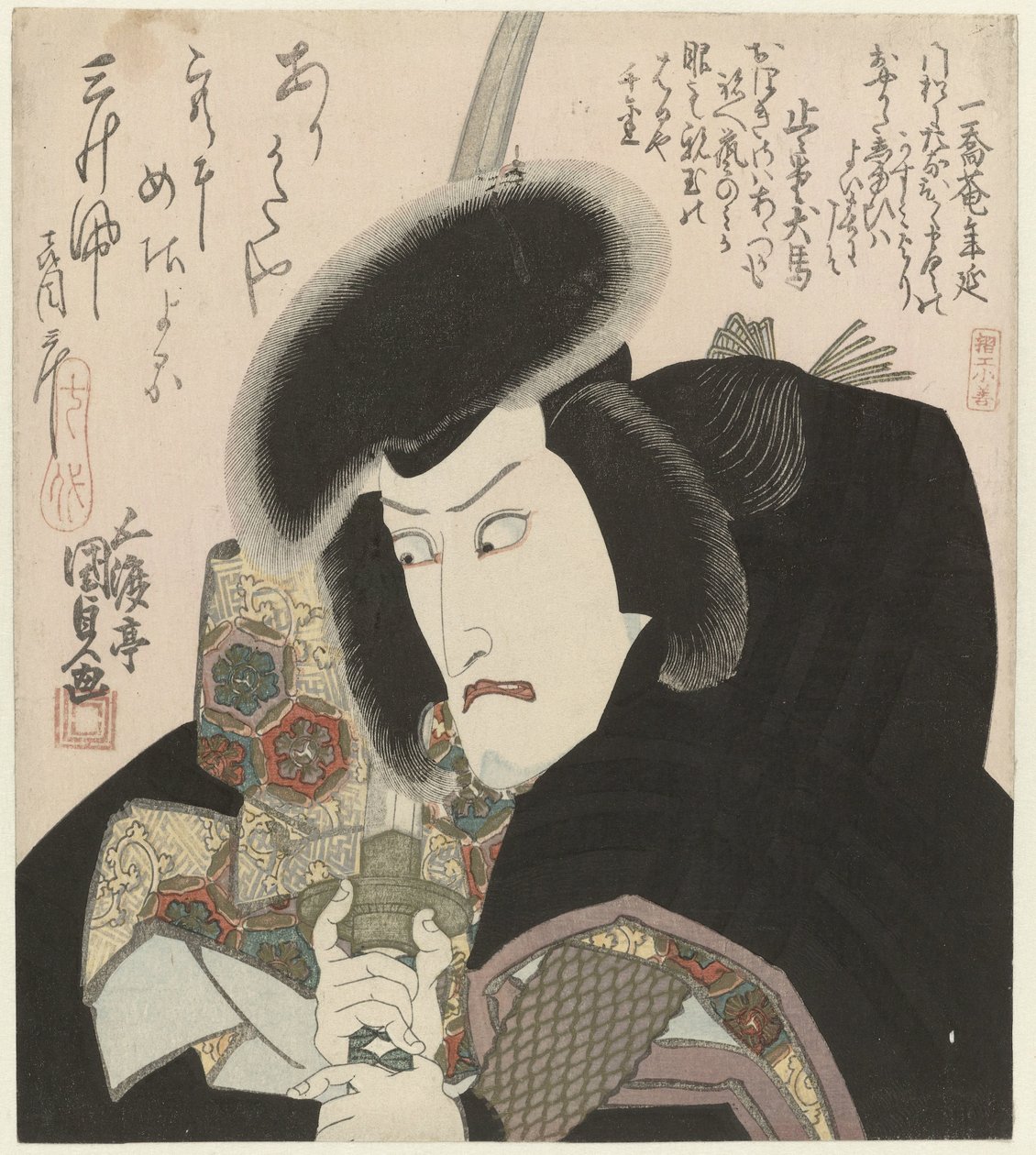 武士半身像 作者 歌川国贞（一）