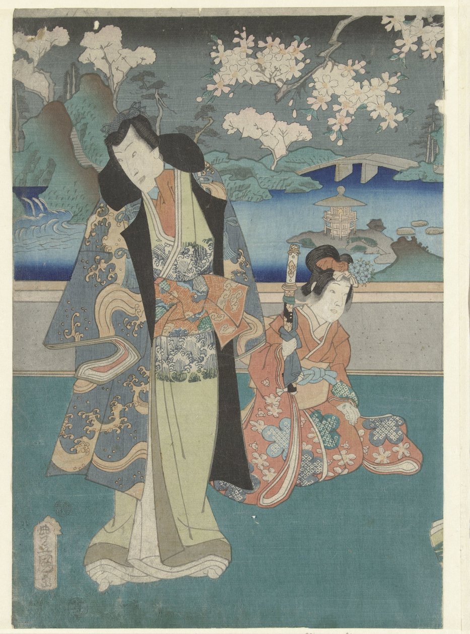 第三个月
弥生
现代源氏十二个月的故事（系列名称）
今代源氏君子月之内涵（系列名称） 作者 歌川国贞（一）