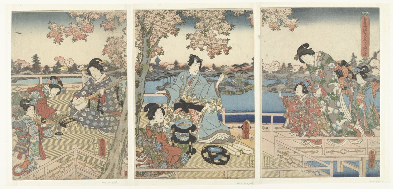 东源治春宴
东源氏花宴（物上题名） 作者 歌川国贞（一）