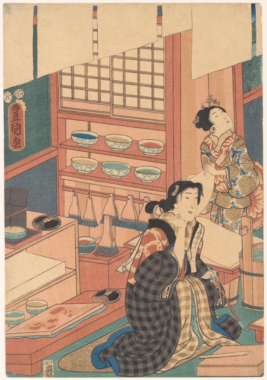 妇女印花（左侧） 作者 歌川国贞（一）