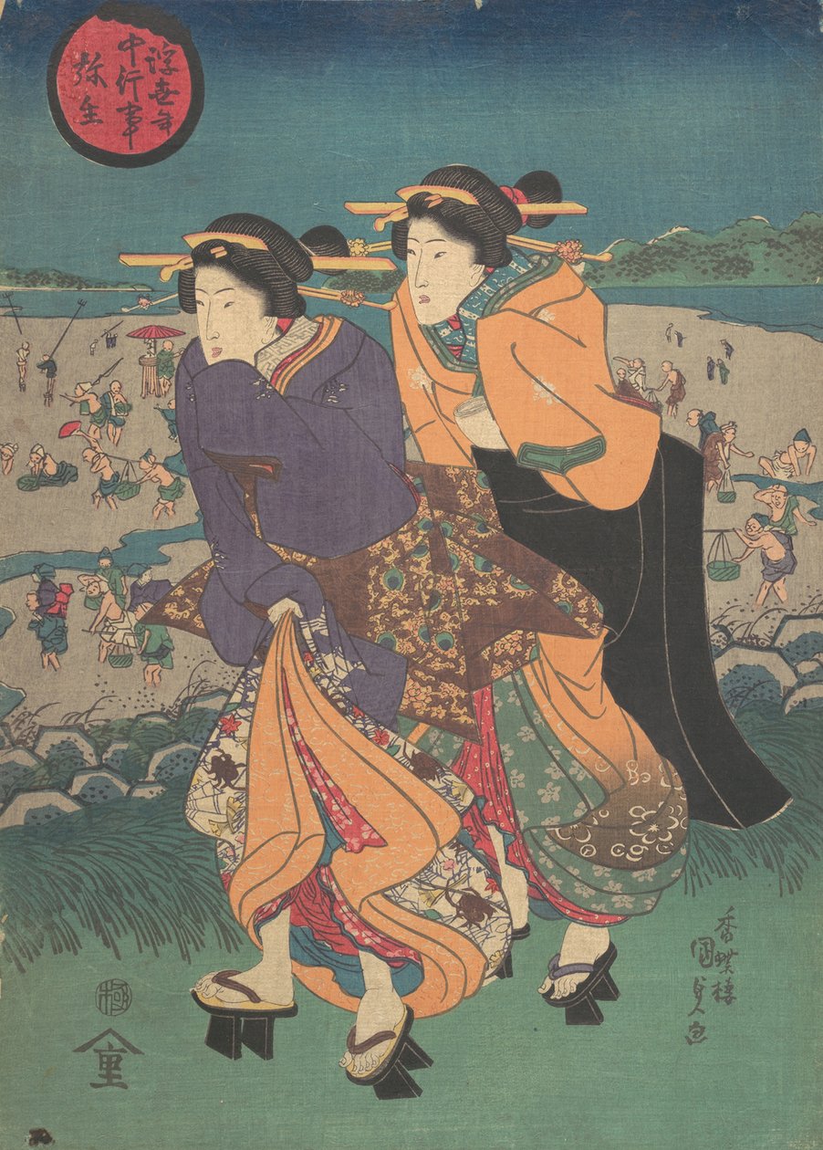 年度活动--第三个月 Ukiyo nenju gyoji：Yayoi, mid-19th century. , mid-19th century. 作者 歌川国贞