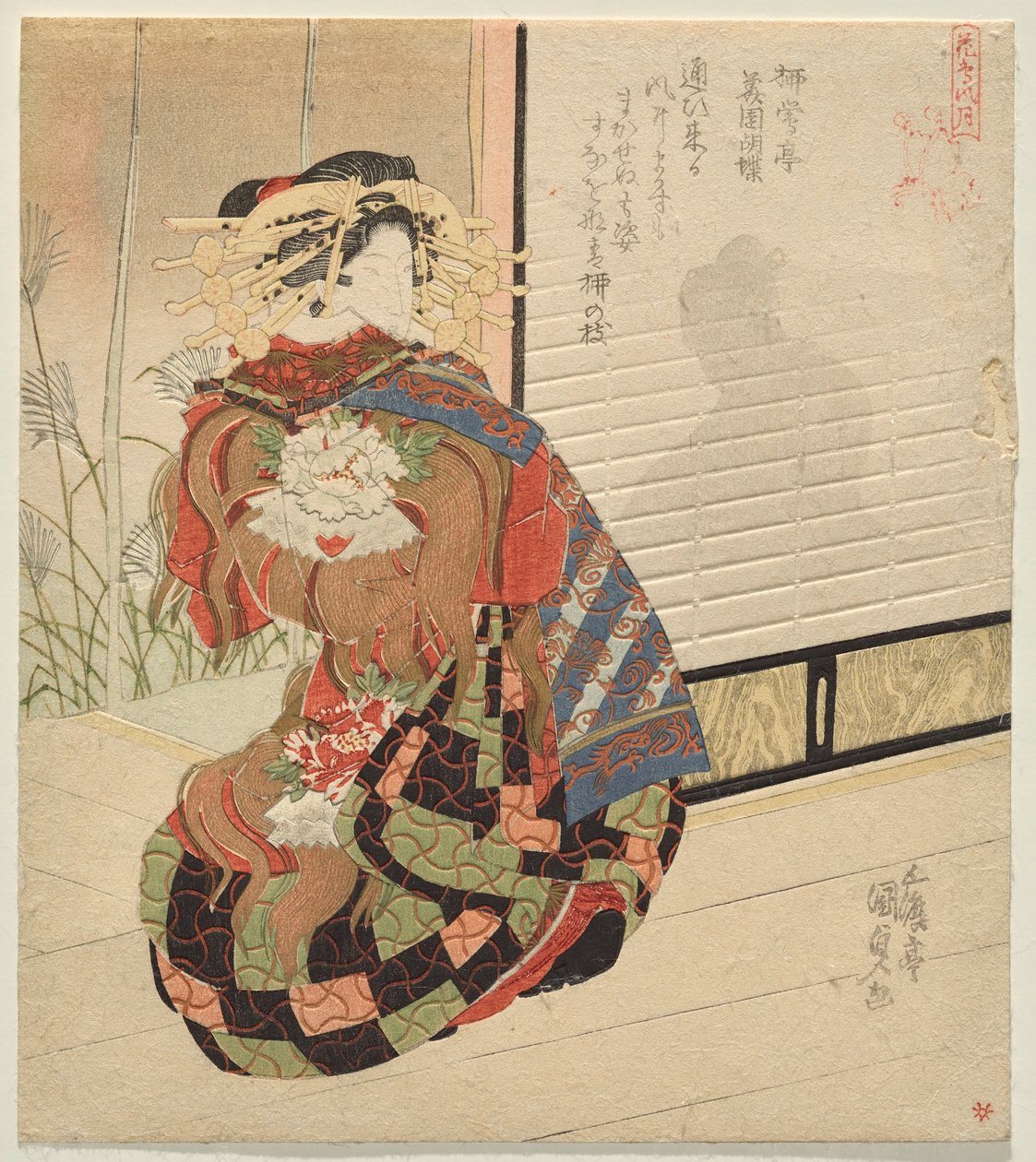 风》，选自《花鸟风月》系列 作者 歌川国贞