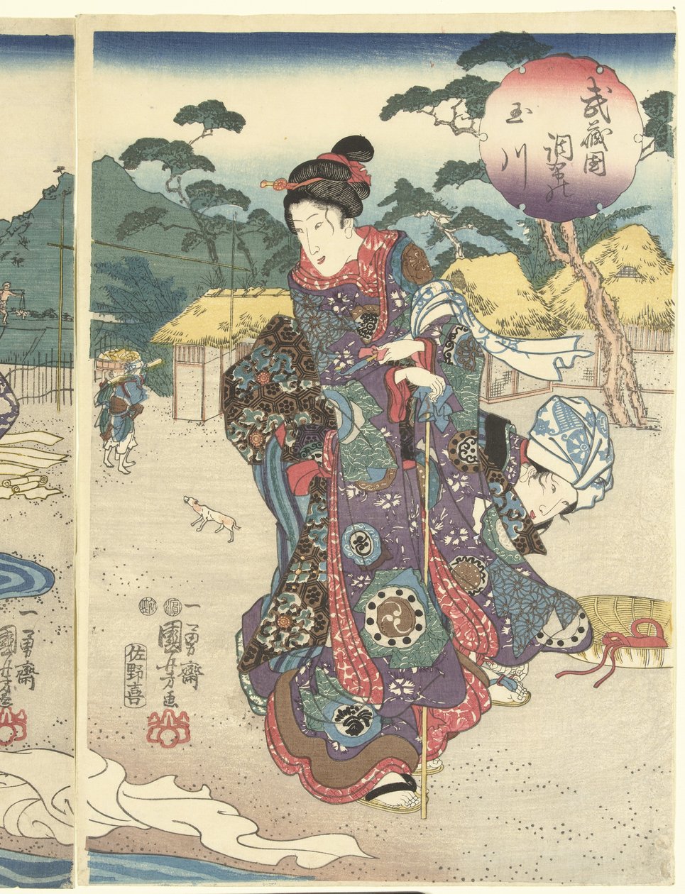 武藏国长府玉川
武藏国 长府玉川（物体上的标题） 作者 歌川国义