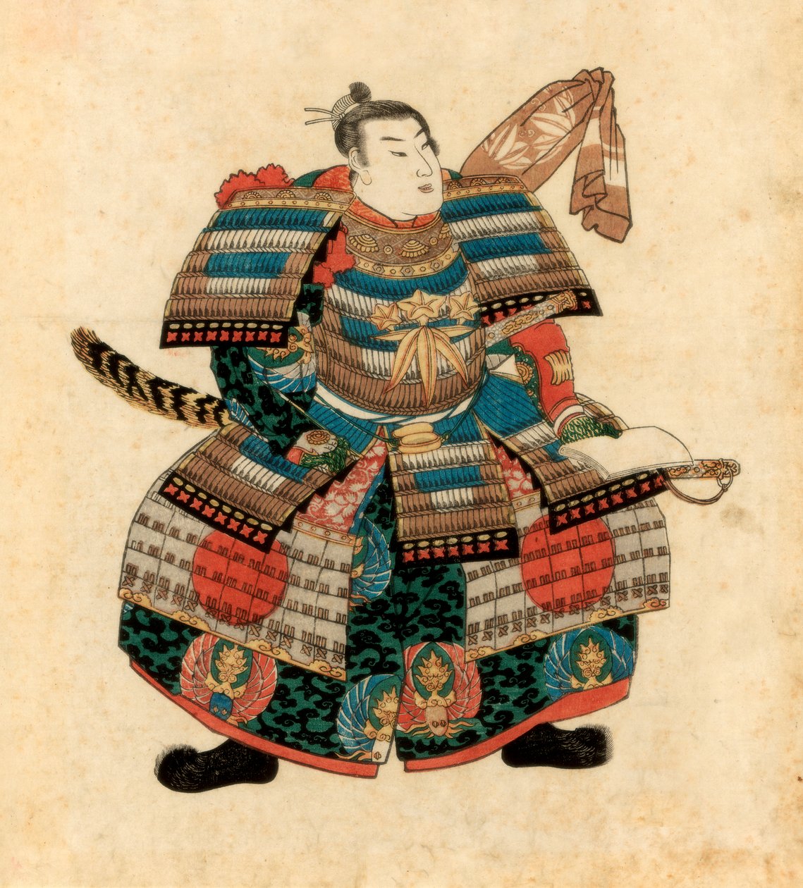 日本军阀Minamoto no Yoritomo，1845年。 作者 歌川国义