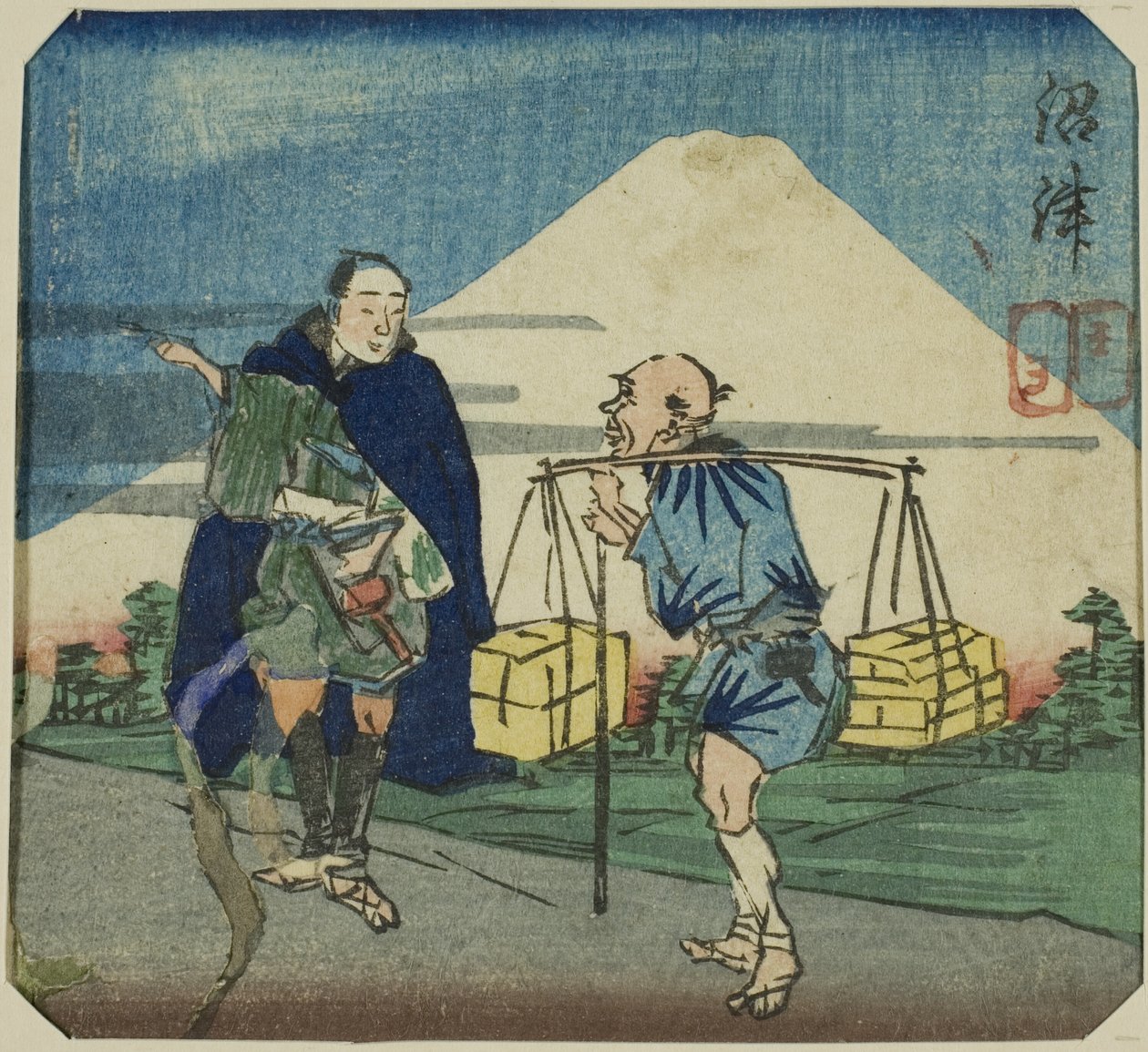 沼津，"净琉璃戏的晴风镜（晴风净琉璃神剧）"系列的片断 作者 歌川国义